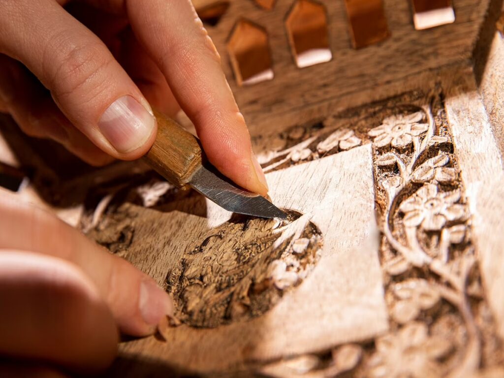 Wood Carving in detail